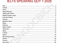 TẢI VỀ PDF ĐÁP ÁN MẪU BAND 7+ BỘ ĐỀ DỰ ĐOÁN IELTS SPEAKING QUÝ 1.2025 (T1 – 04/2025) TẢI VỀ PDF ĐÁP ÁN MẪU BAND 7+ BỘ ĐỀ DỰ ĐOÁN IELTS SPEAKING QUÝ 1.2025 (T1 – 04/2025)